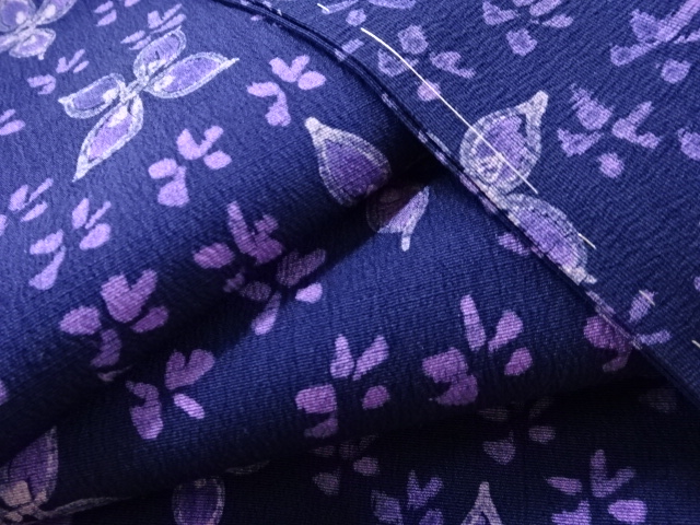  花模様小紋着物